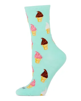 Soft Serve Cones Bamboo Blend Crew Socks