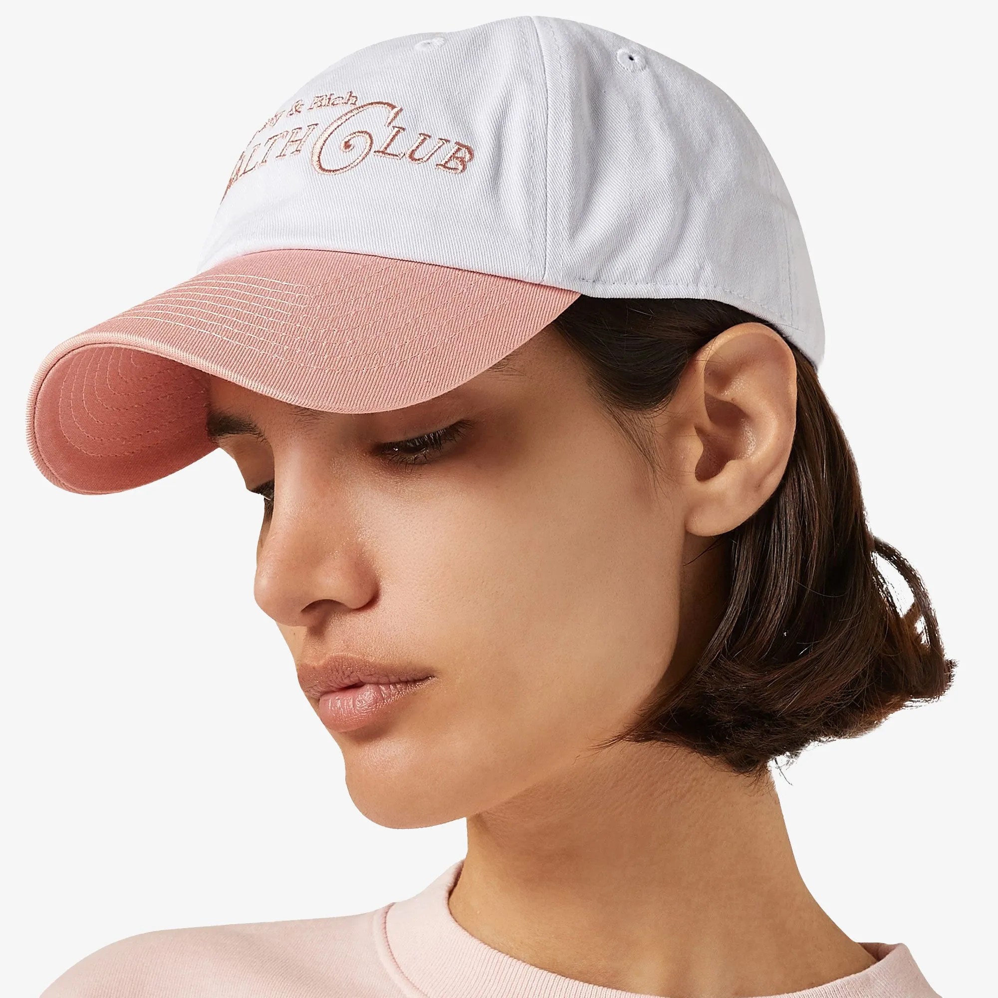 SPORTY & RICH | RIZZOLI EMBROIDERED HAT { WHITE/BALLET