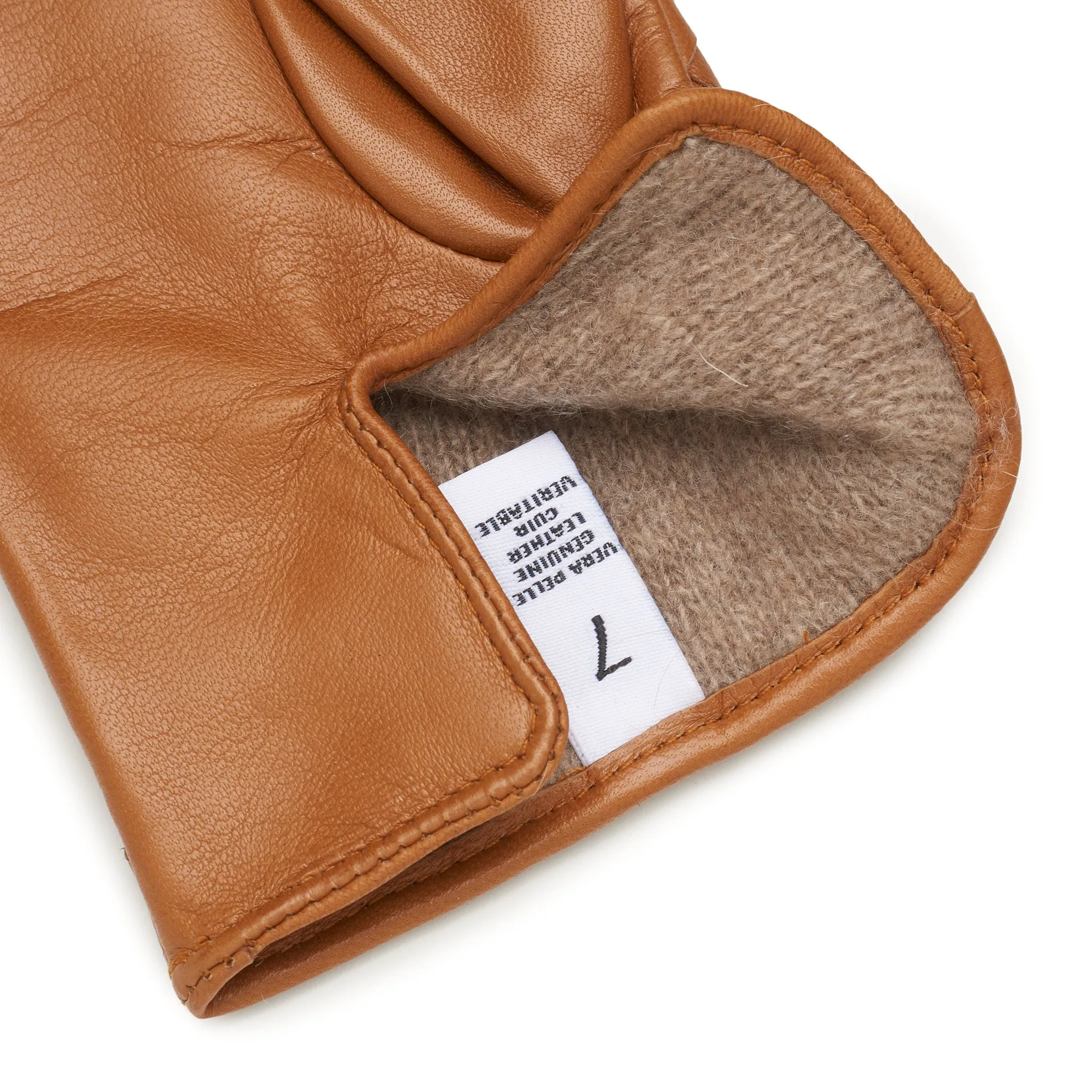 Trani Camel Leather Gloves