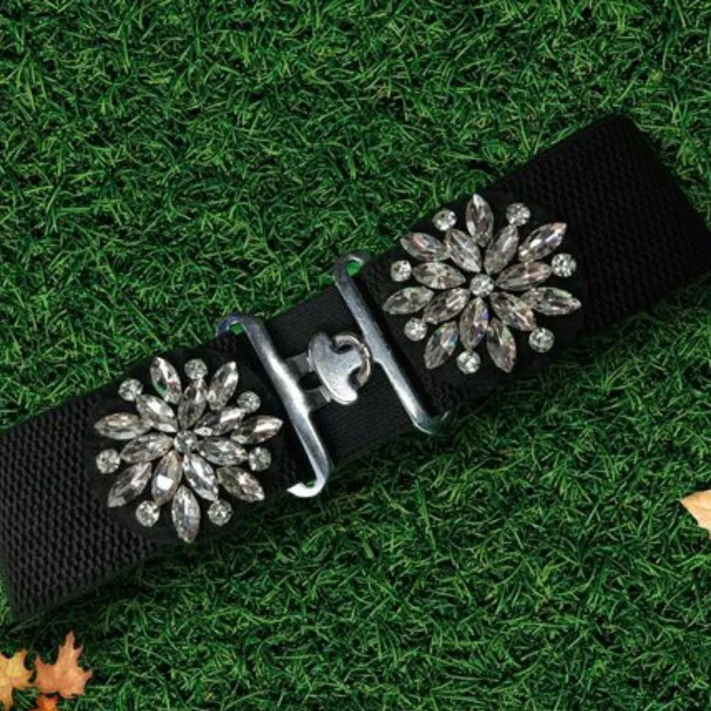 Trendy Embellished Elastic Belt For Women