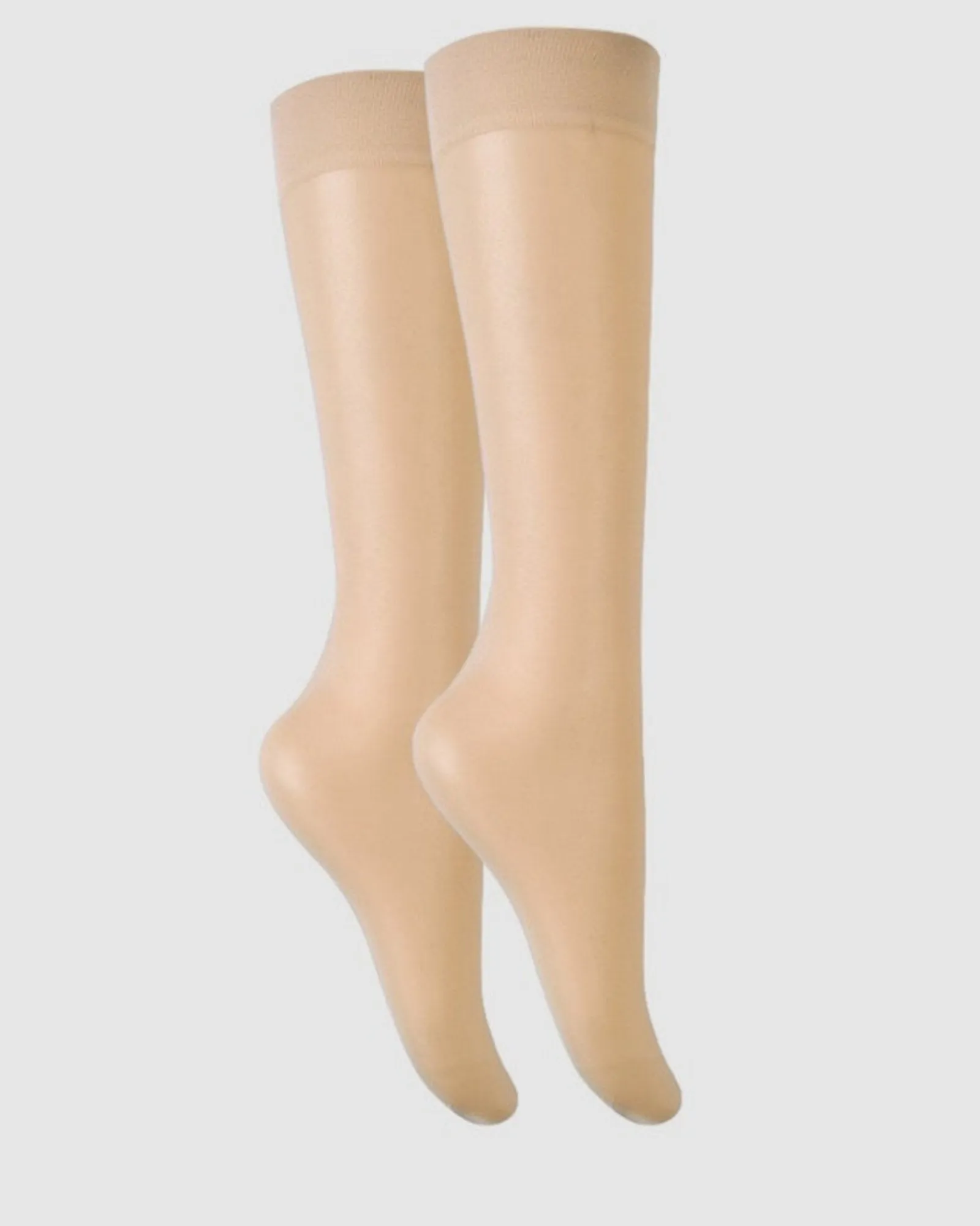 Ultra Sheer Calf Socks - 2 Pack - Nude