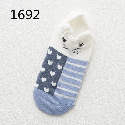 VenusFox Women Casual Soft Animal Cotton Summer Short Socks Boat Socks