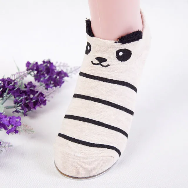 VenusFox Women Casual Soft Animal Cotton Summer Short Socks Boat Socks