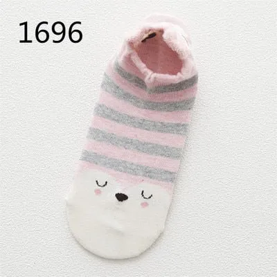 VenusFox Women Casual Soft Animal Cotton Summer Short Socks Boat Socks