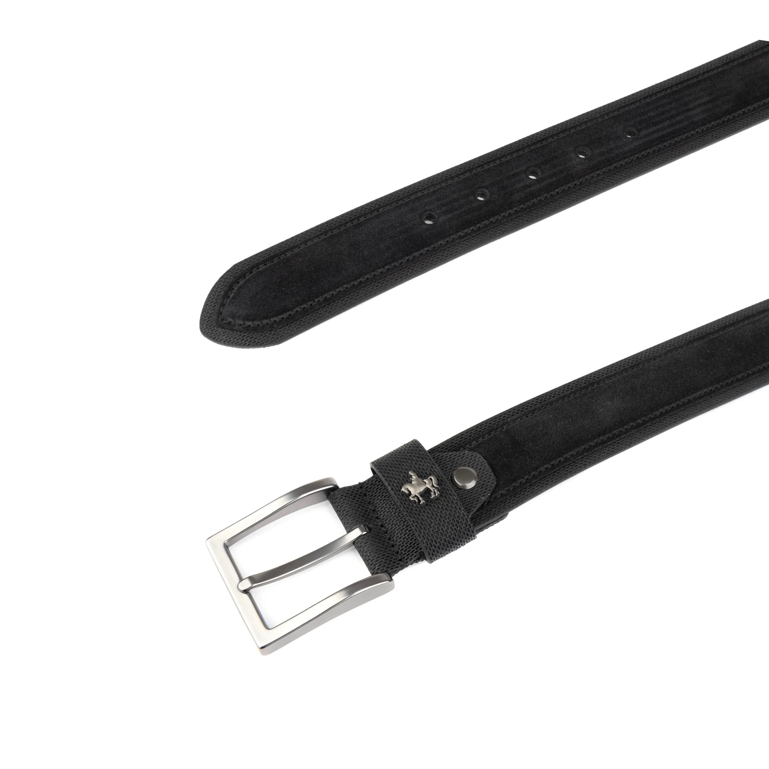 Victor - Black & Black - Men's Belts