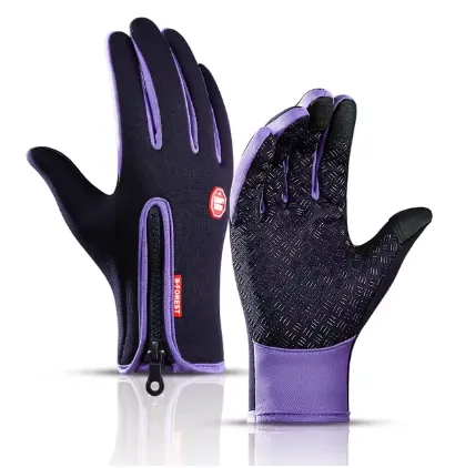 Waterproof Outdoor Gloves with Grip and Zipper