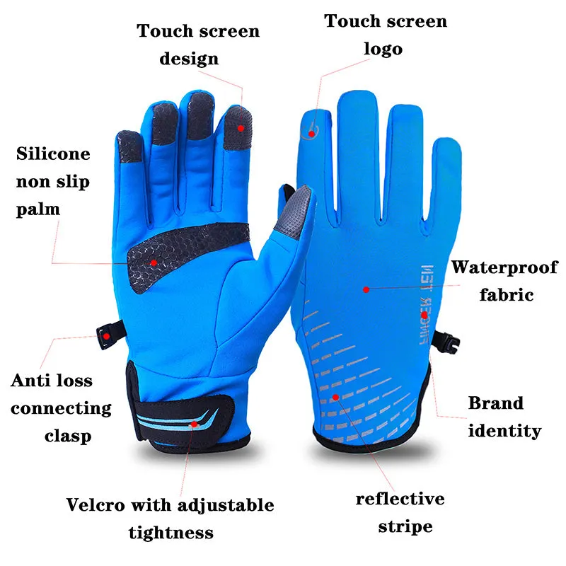 Women Men Winter Gloves For Running Touchscreen Windproof