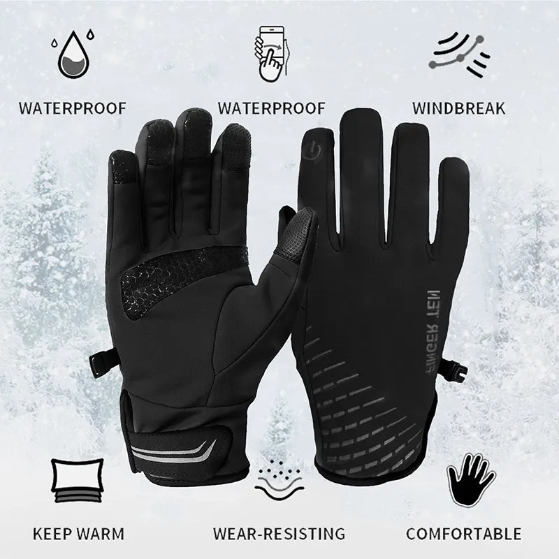 Women Men Winter Gloves For Running Touchscreen Windproof