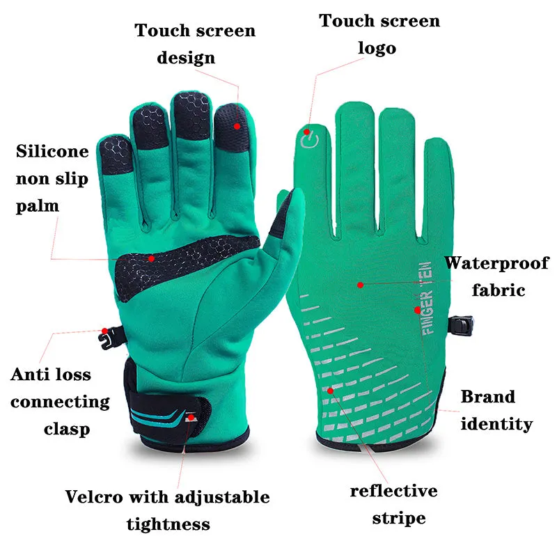 Women Men Winter Gloves For Running Touchscreen Windproof