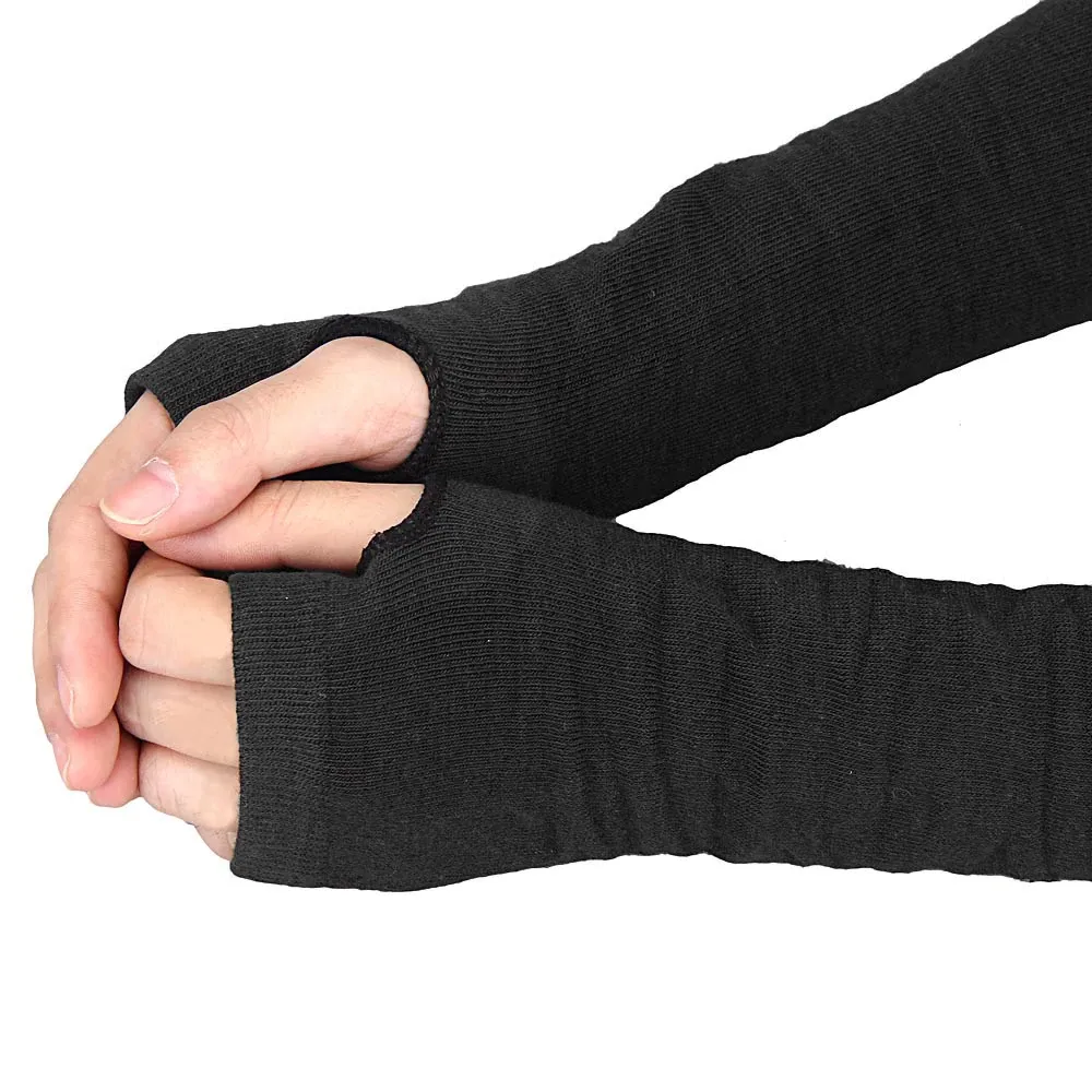 Women's Winter Knitted Fingerless Long Gloves